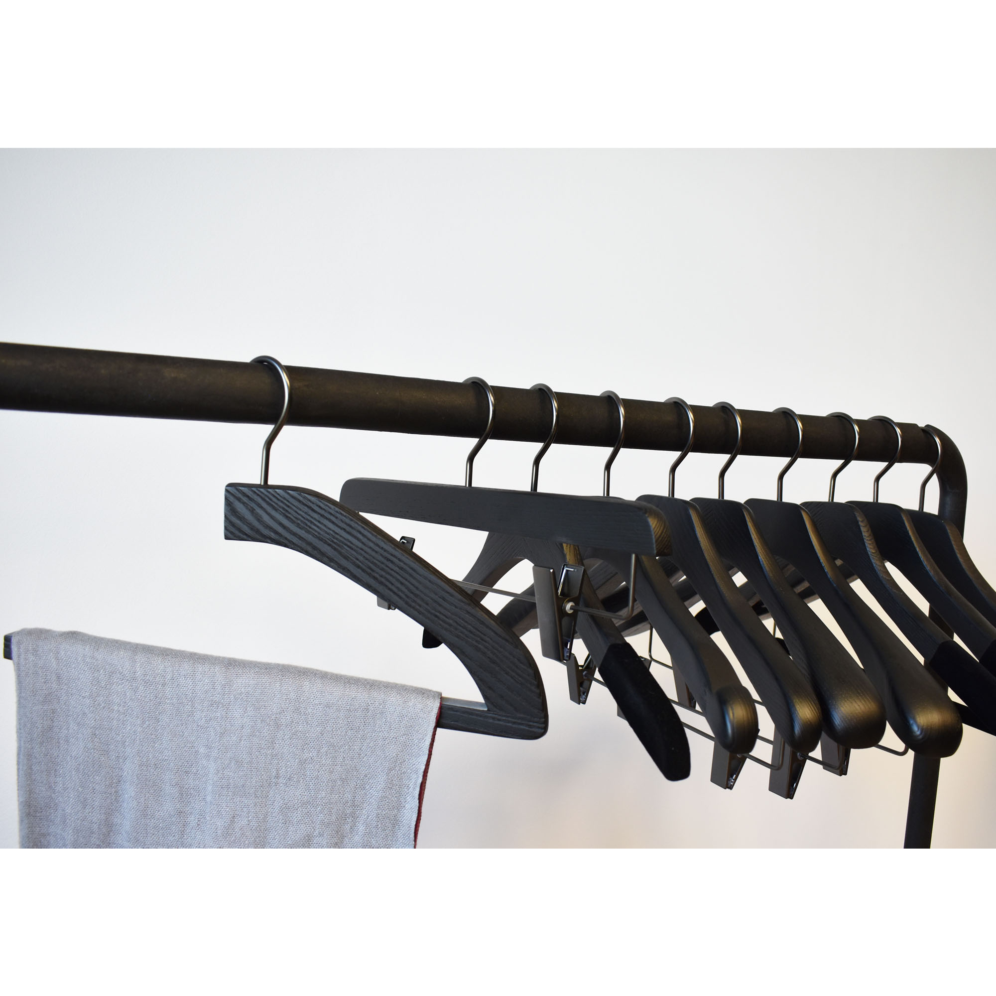 Gancio Girevole 360 Gradi Grucce Legno ZavjyetJS | Confezione 10 Pezzi | Barra Antiscivolo | Leggero E Naturale Gancio Girevole 360° Cromato