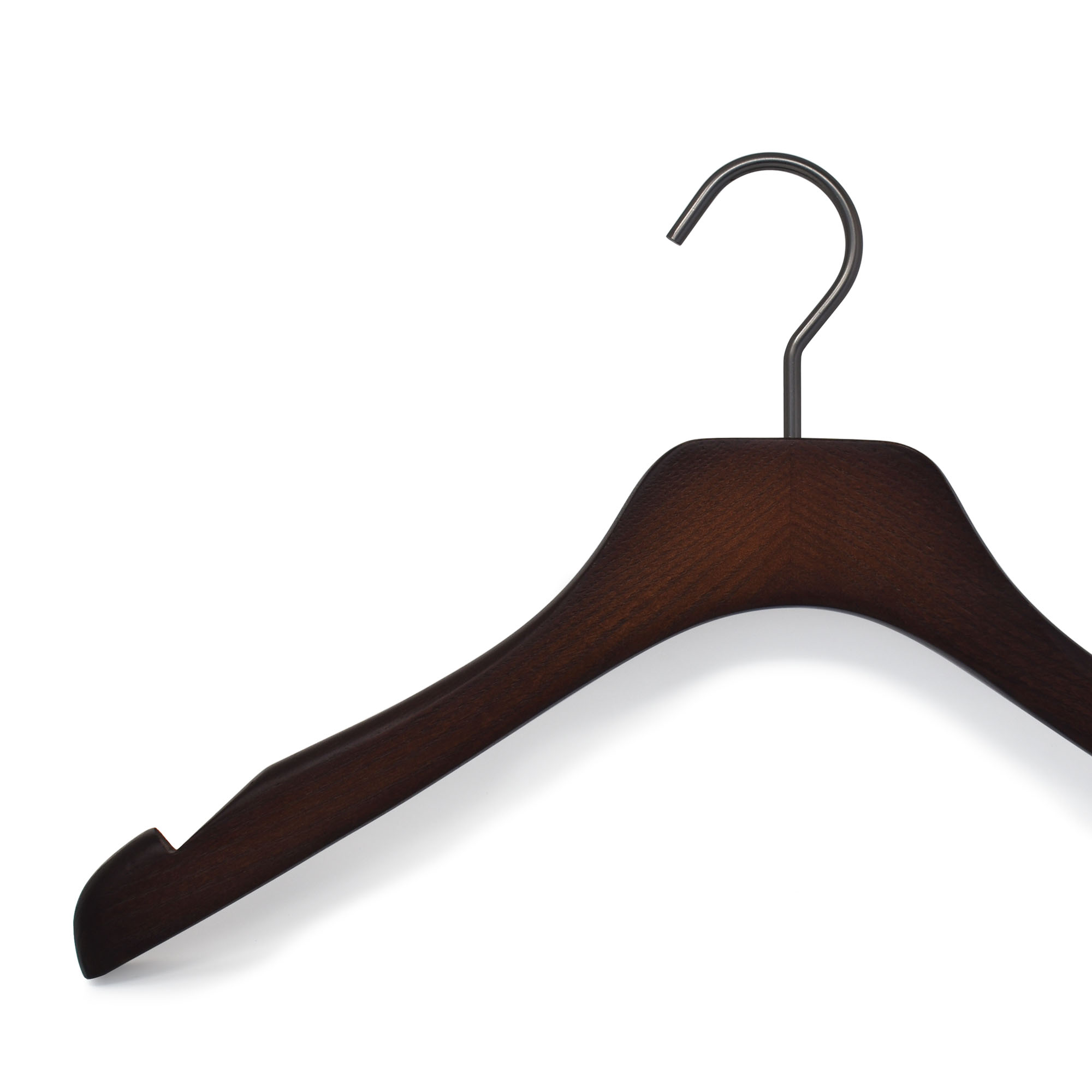 Hangers for women, in wood with notches, brown color