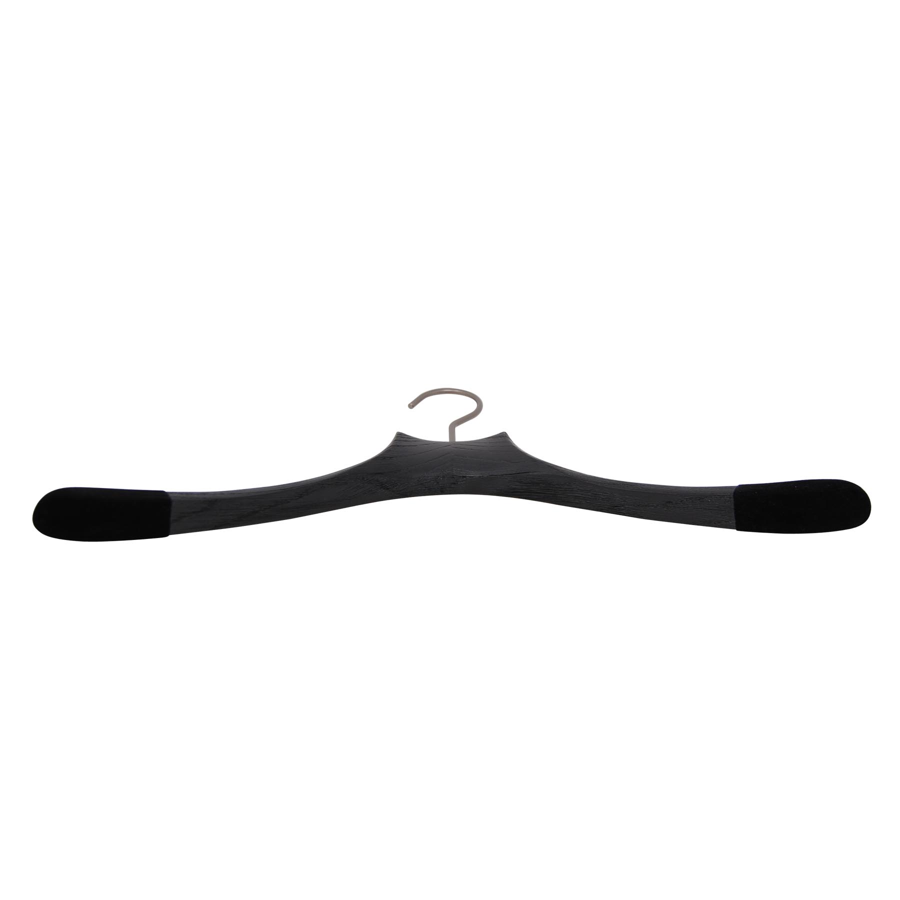 10 hangers for shirts in ash wood - Black brushed color