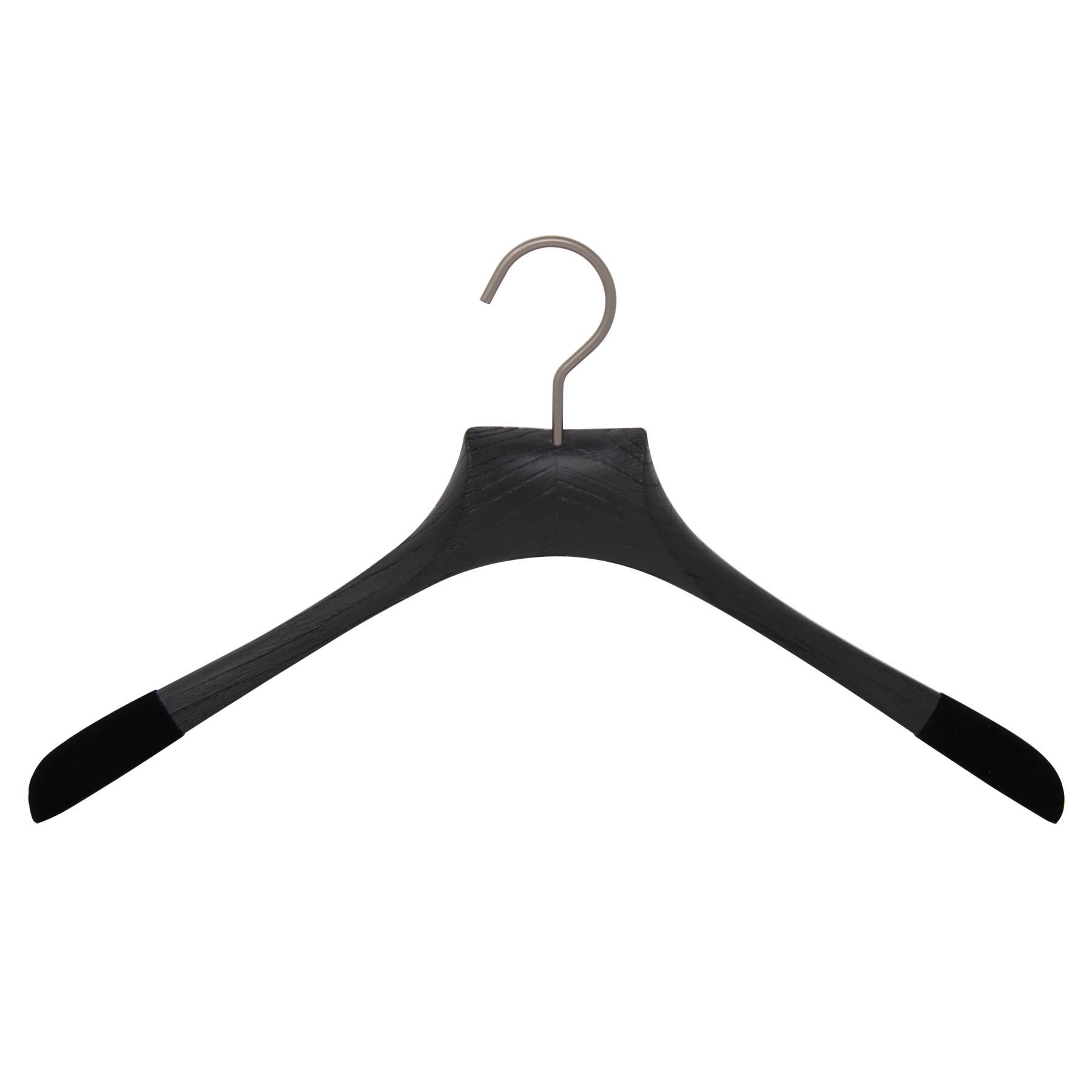 10 вешалок для рубашек из ясеня - матовый черный цвет