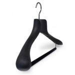 Luxury suit hangers, wide shoulders, anti-slip bar, black color