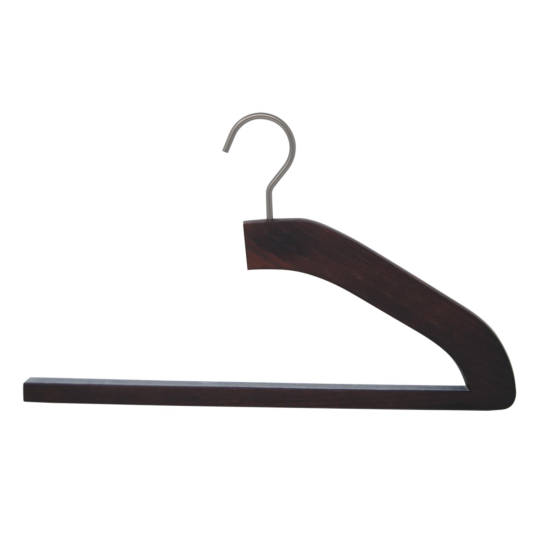 10 wooden hangers for trousers - walnut color