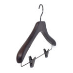 wooden blouse hanger with clips