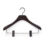 Wooden hanger for coat, jacket and suit