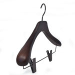 Wooden hanger for coat, jacket and suit