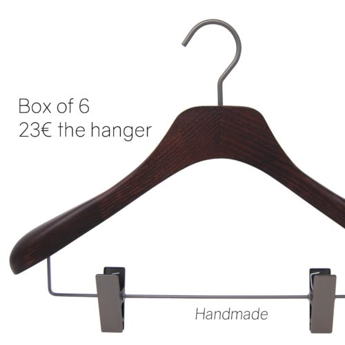 Luxury wooden hangers for woman suit, jacket, skirt and trousers