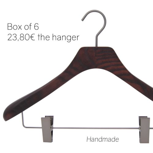 Luxury wooden hangers for man and woman suit, jacket, skirt and trousers