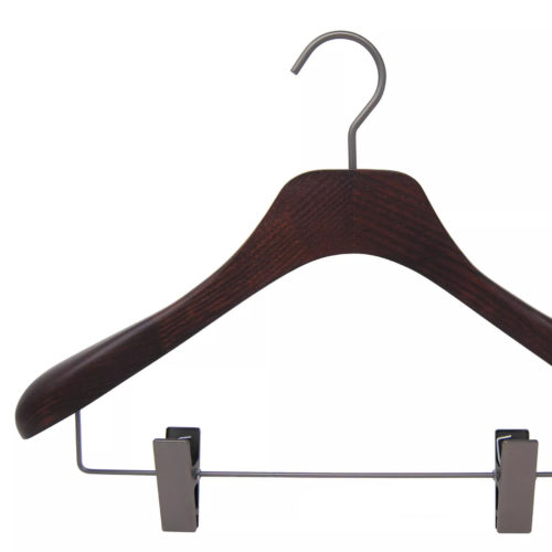 Holzbügel mit Clips, für Jacken