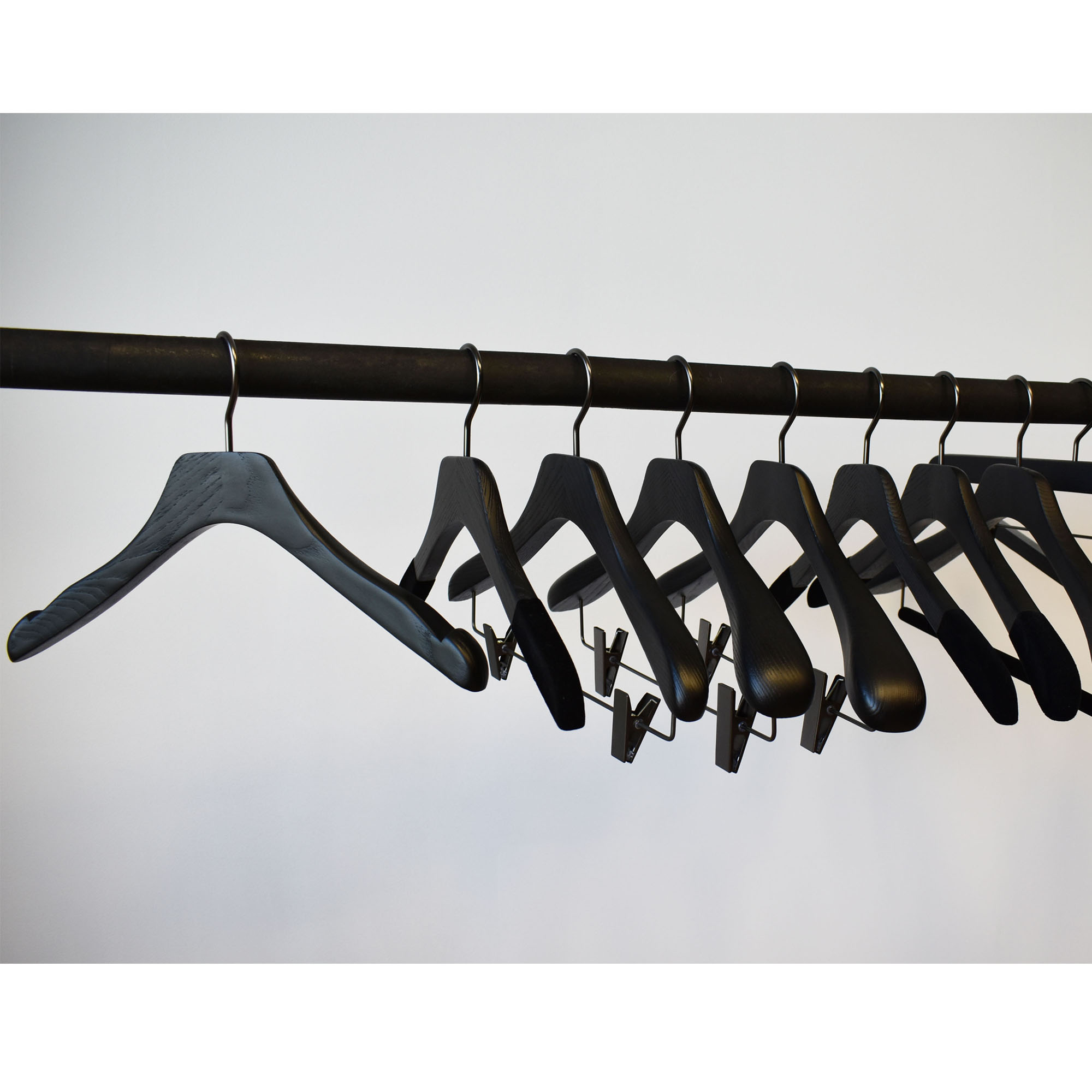 Quality wooden hangers with notches for dresses and tops