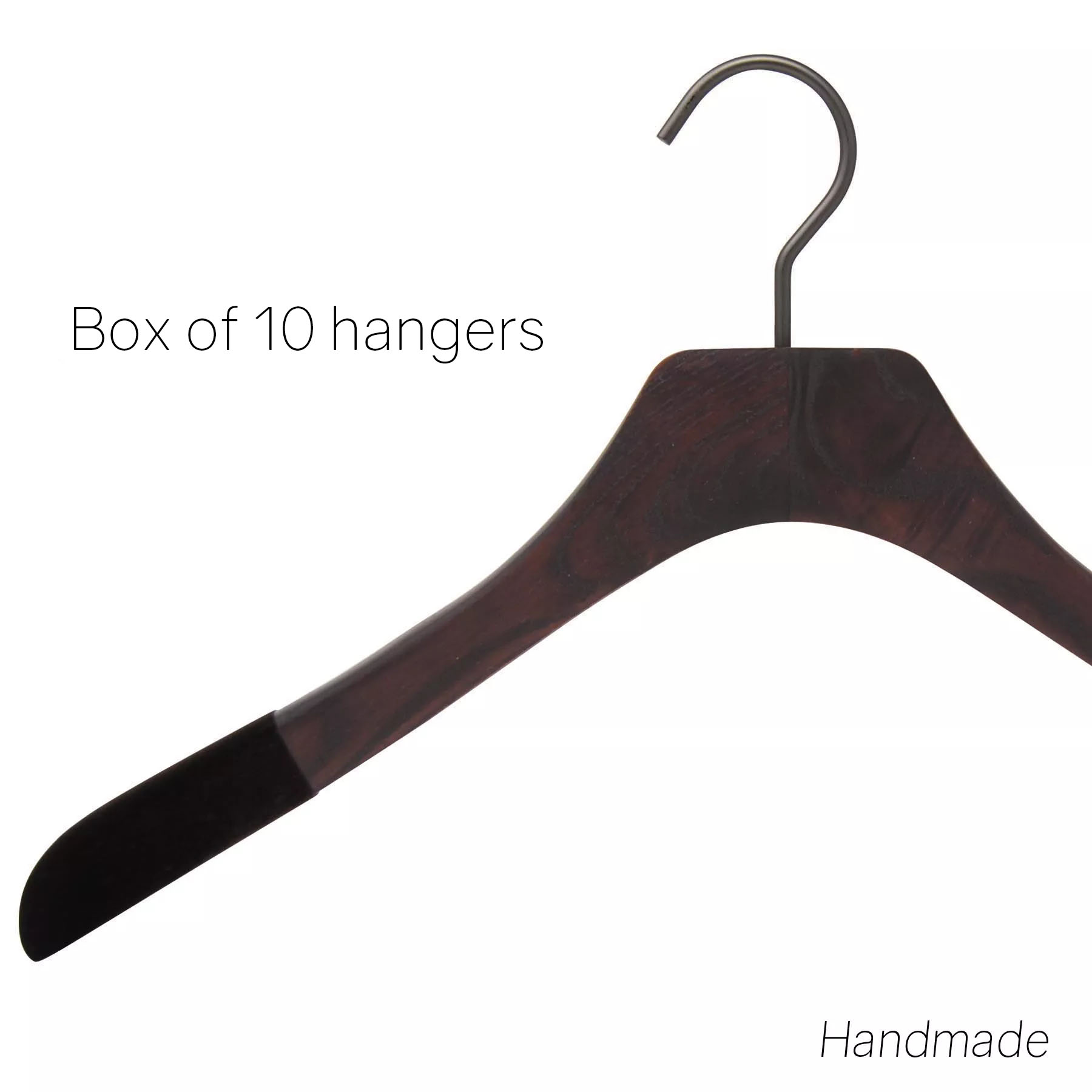 10 men's luxury hangers for shirt in ashwood walnut color
