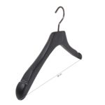 cintre en bois noir avec encoches pour robe et top à bretelles - 38 cm