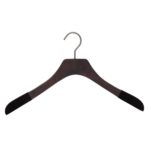 10 shirt hangers in ash wood - walnut color