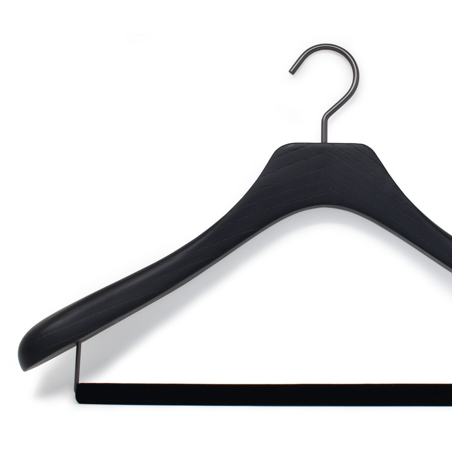 Lot De 5 Cintres En Bois De Hêtre Plat - 50 Cm, Barre Transversale - Pour Costumes, Vestes, Manteaux, Chemises