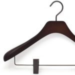 wooden hanger for jacket and coat
