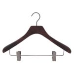 6 man or woman hangers for jacket and suit - walnut