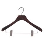 6 cintres pour homme ou femme pour veste, costume, ou tailleur - coloris noyer rmat