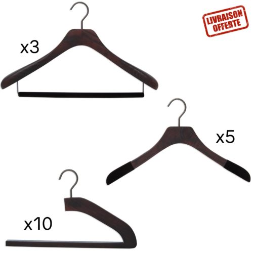 ensemble de cintres de luxe pour homme