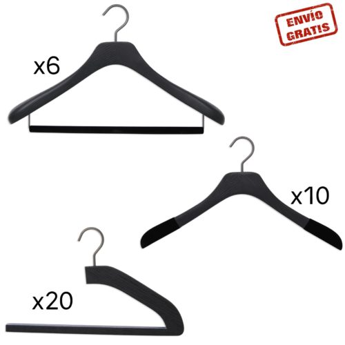 conjunto de perchas de lujo para hombres