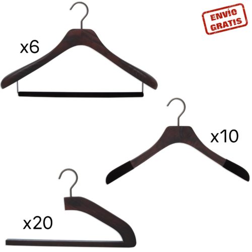conjunto de perchas de lujo para hombres