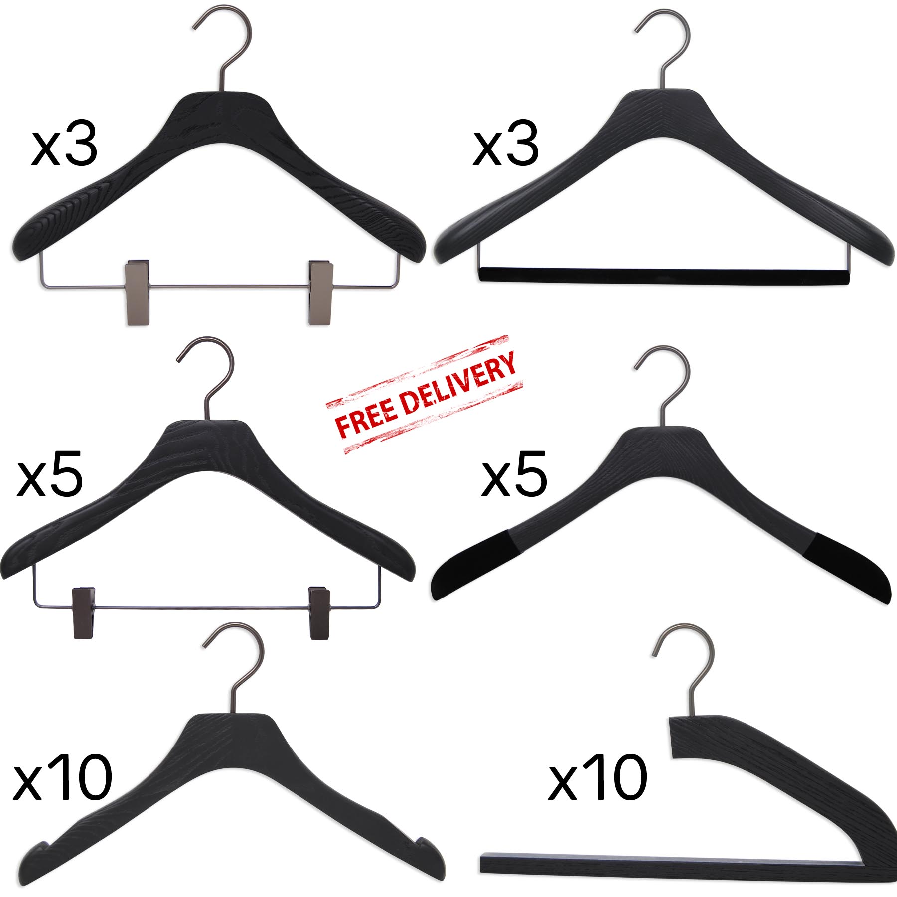 set of luxury hangers for men and women