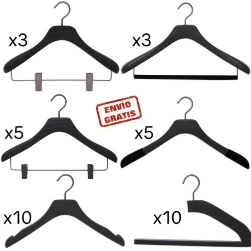 conjunto de perchas de lujo para hombres y mujeres