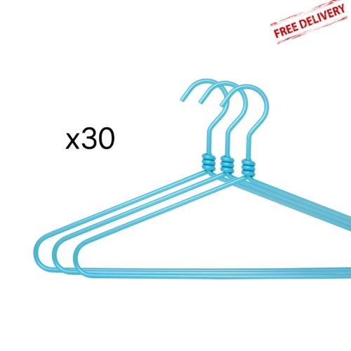 30 blue aluminium hangers