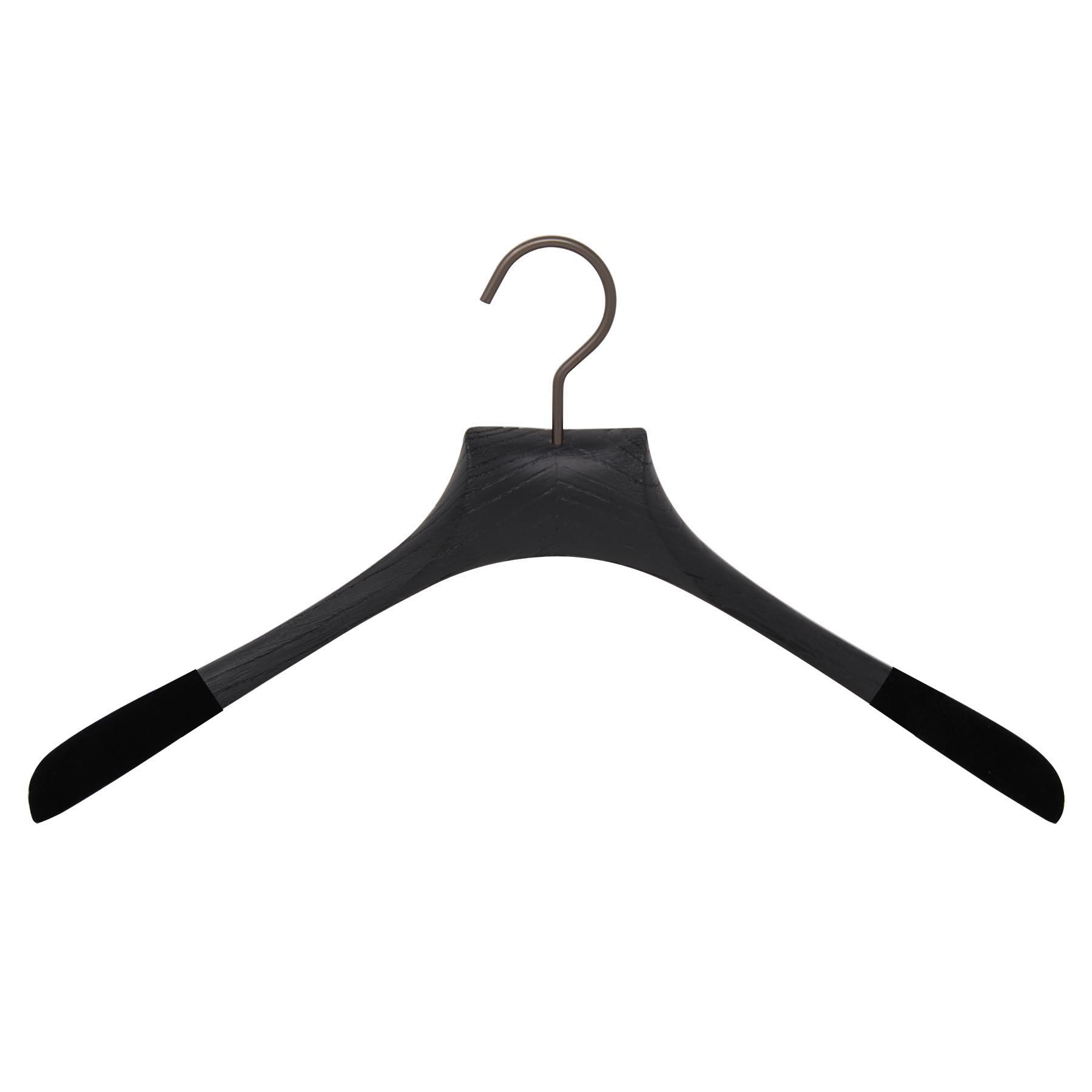 set of luxury wooden hangers for man (for suit, shirt, jacket, trousers)