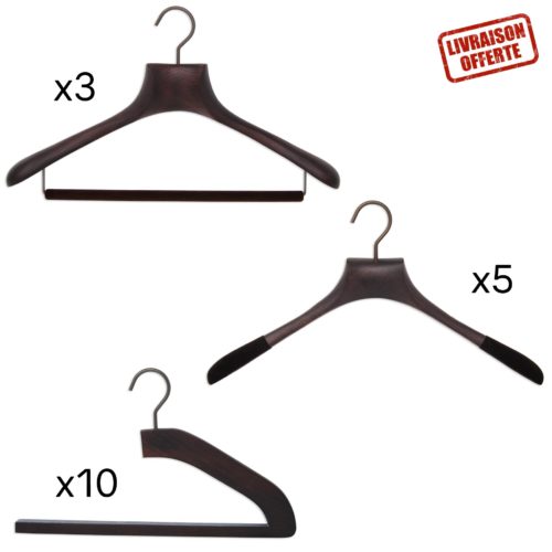 ensemble de cintres de luxe pour homme