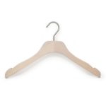 dress hangers with notches, in white stained wood