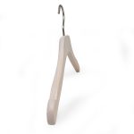 dress hangers with notches, in white stained wood