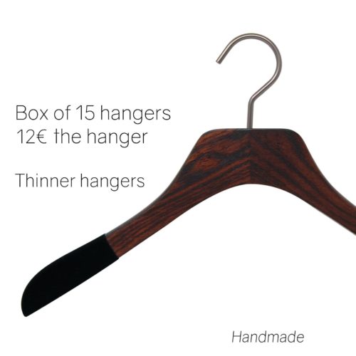 luxury hangers for shirt, blouse and dress - matt walnut color