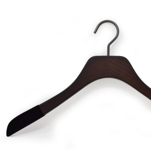 Thin wooden hanger for shirt