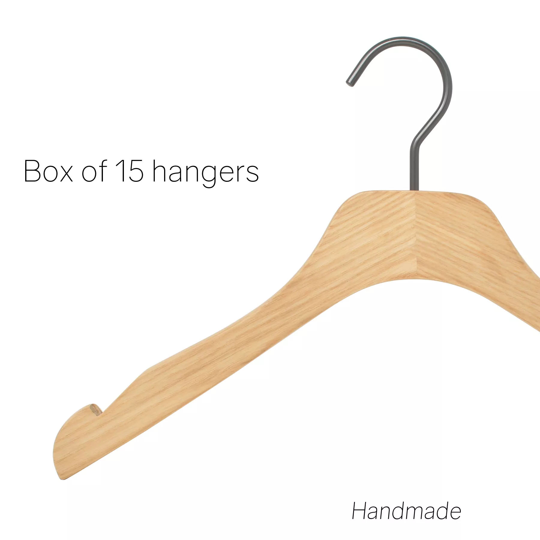 20x Coat Hangers Natural Wood 15inch Hanger Clothes Hangers For Tops Shirts 38CM 
