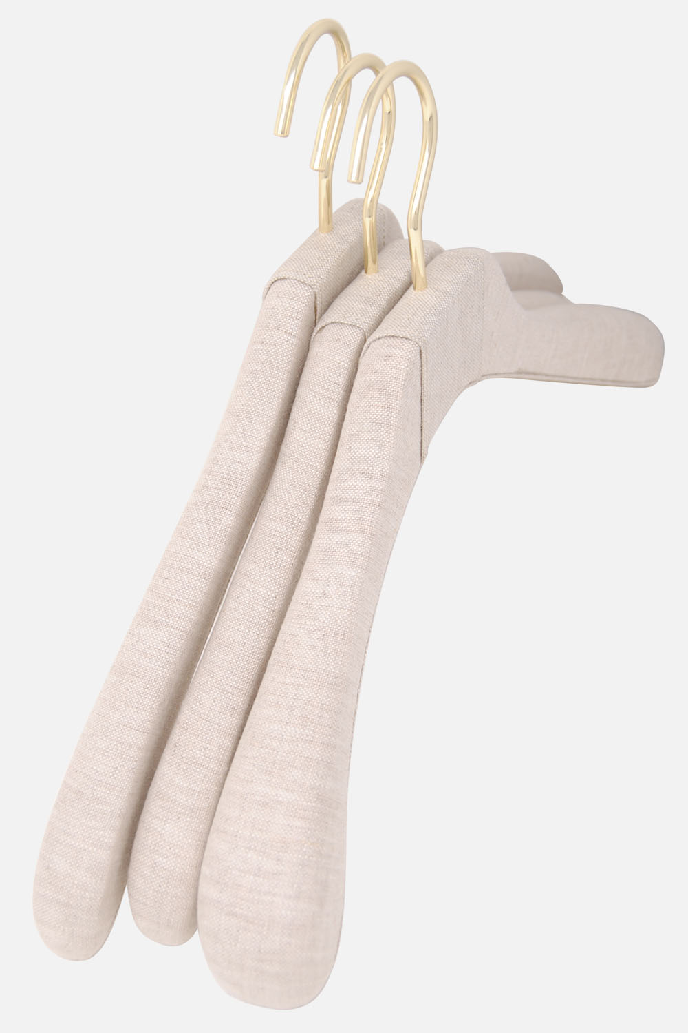 wooden hanger covered with linen