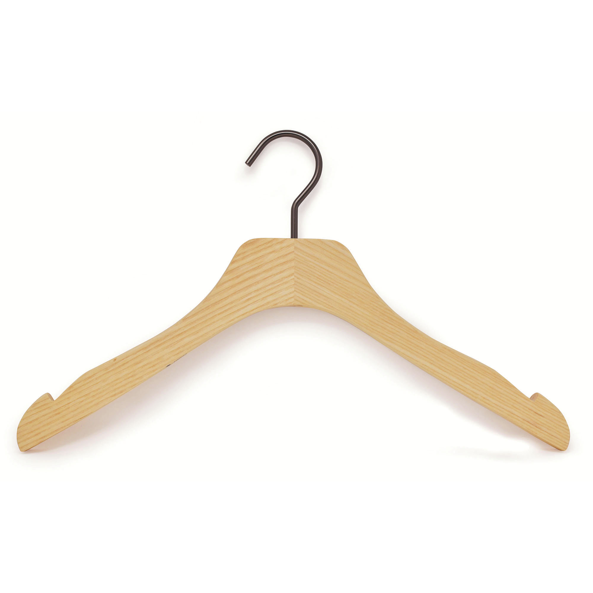 wooden hanger for dress, with notches