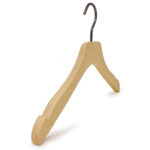 wooden hanger for dress, with notches