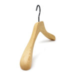 Natural wood hanger for women's jacket