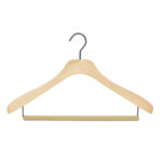 High-end wooden hanger for costume - natural varnish