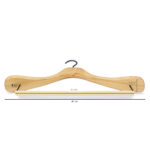 Natural wood suit hanger for the dressing room