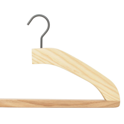Cintre en bois de luxe pour pantalon coloris bois naturel