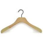 Wooden hangers for blouses and tops with non-slip velvet