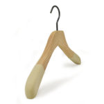 Wooden hangers for blouses and tops with non-slip velvet