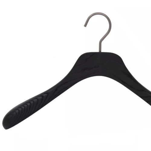 Perchas de madera para chaqueta, color negro
