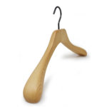 Wooden hangers for jacket and coat, natural color