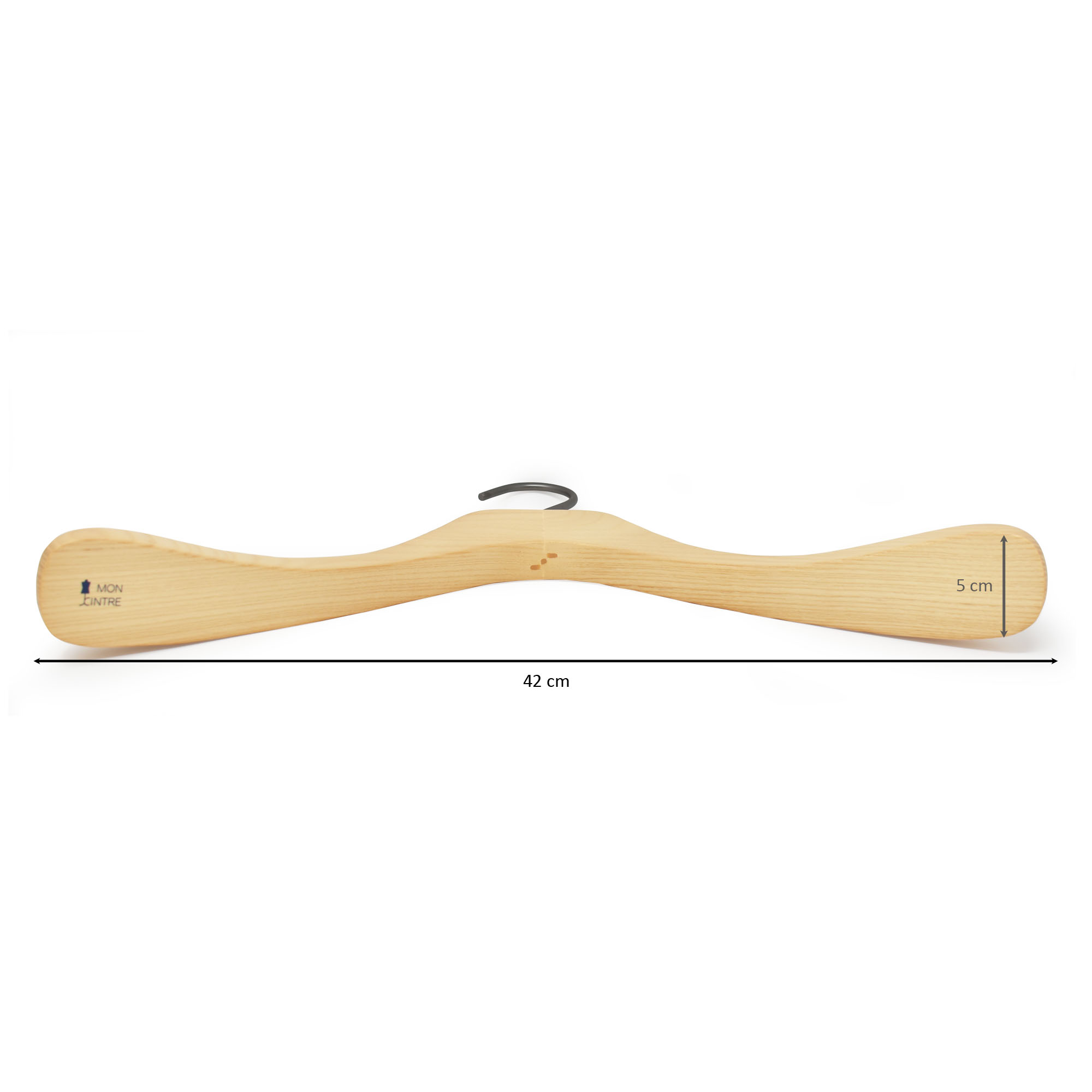 Wooden hangers for jacket and coat, natural color