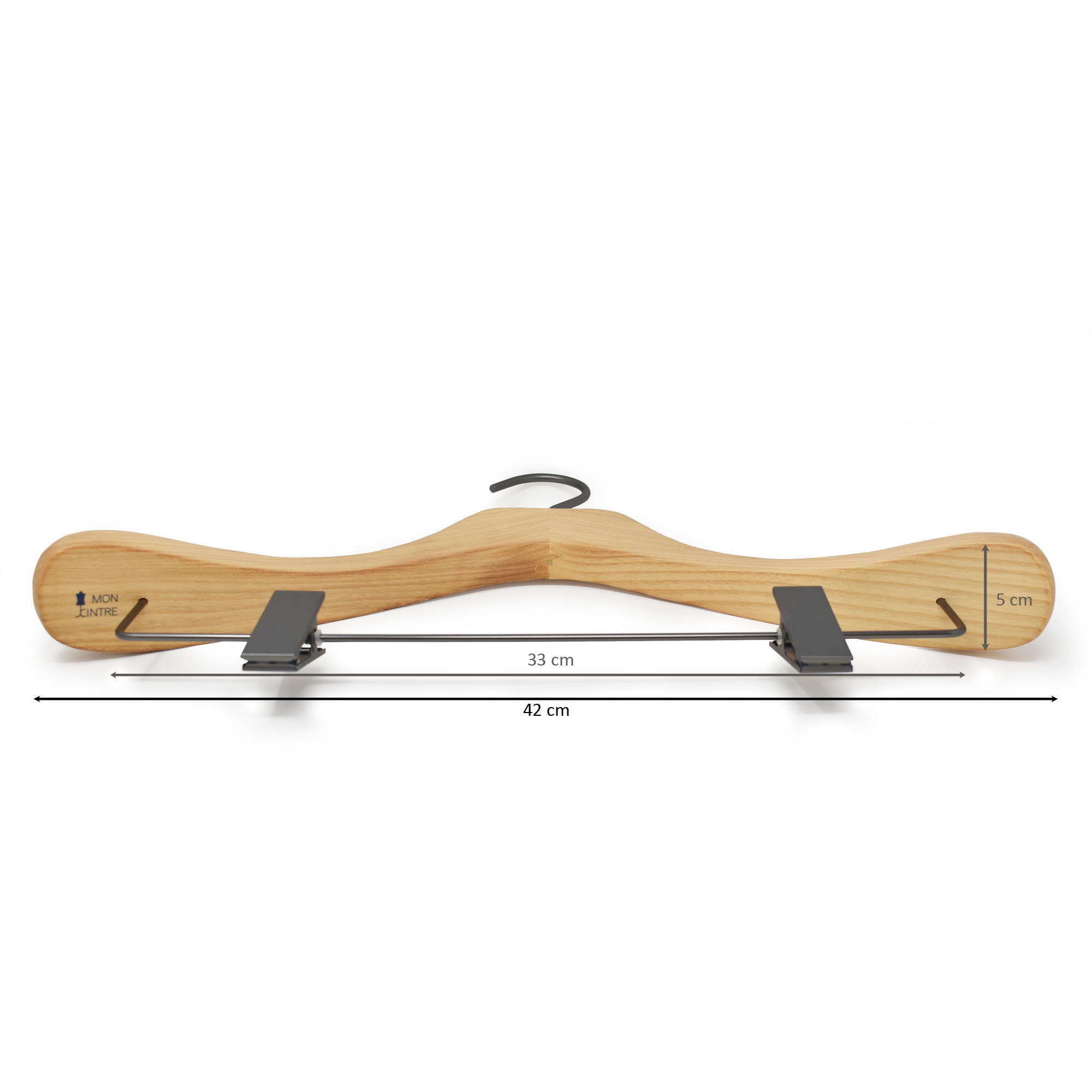 wooden hangers with clips for suit and jacket