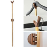 Wooden dressing pole for hangers