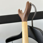 Wooden dressing pole for hangers