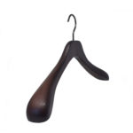 Hanger for men's jacket and coat, walnut color