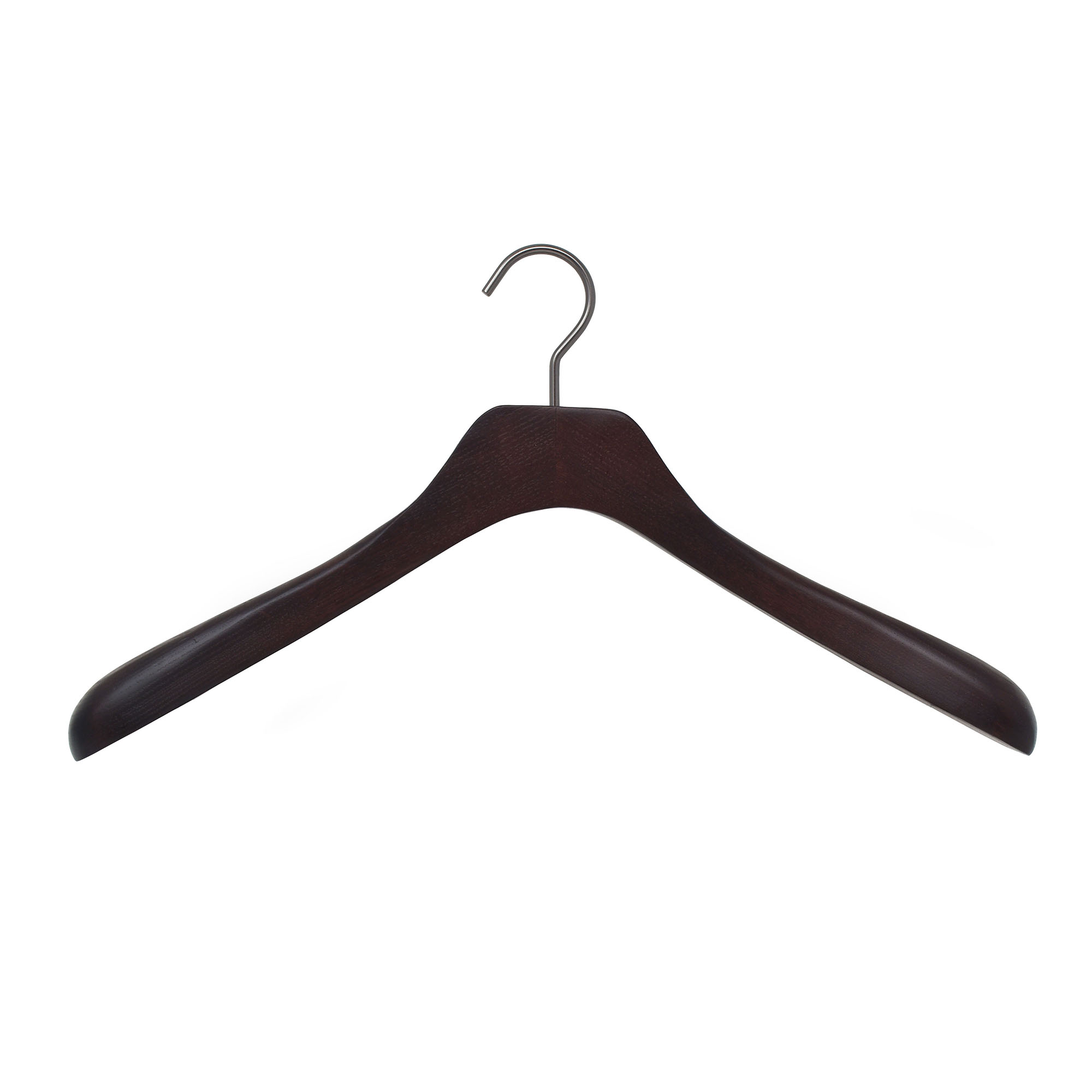 Hanger for men's jacket and coat, walnut color